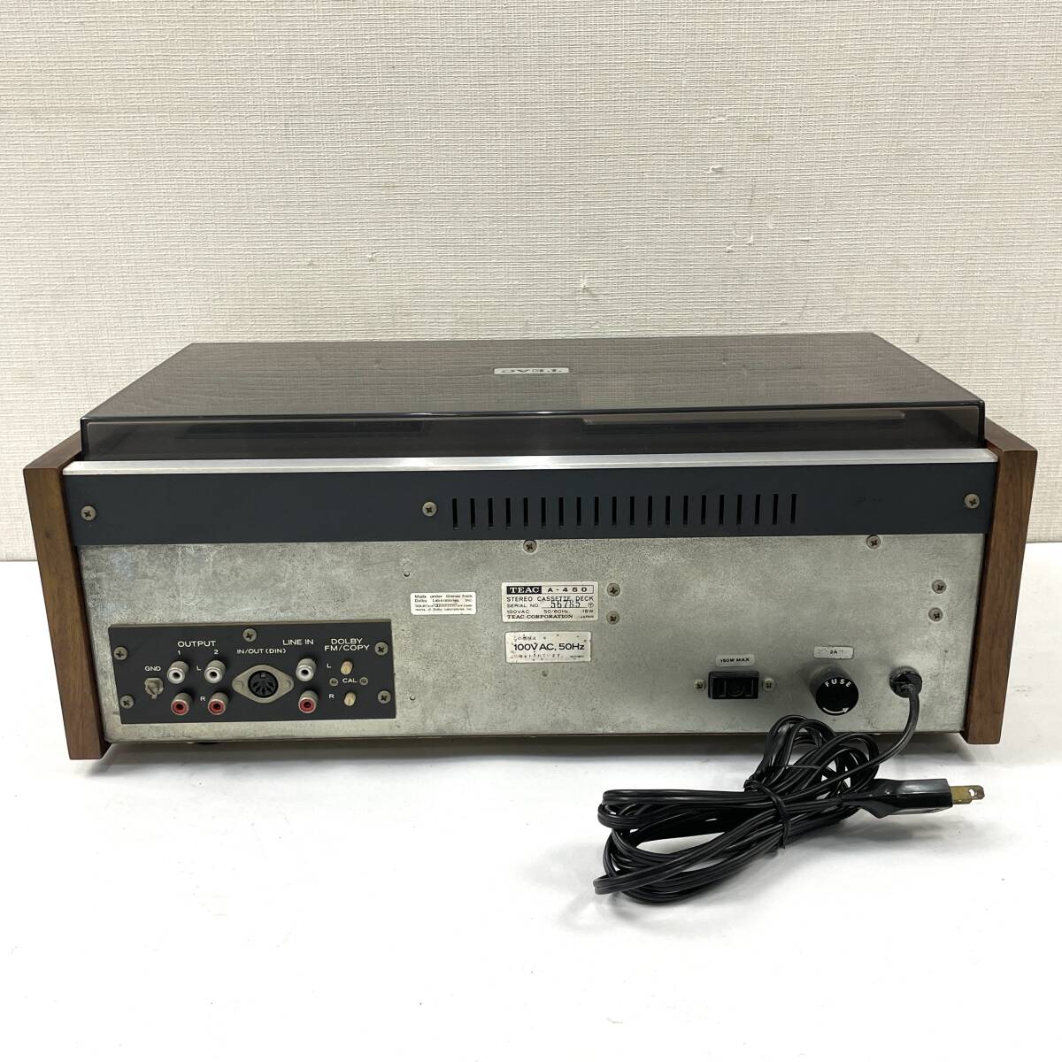 TEAC カセットデッキ A-450 説明書付き ティアック【ジャンク】24B 北TO2_画像7