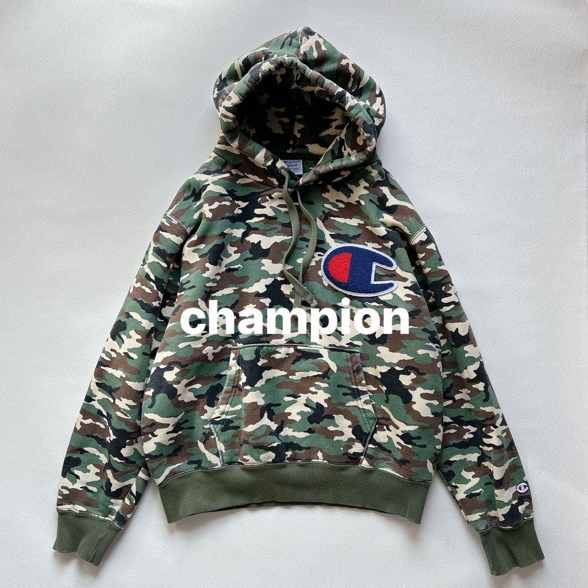 champion★チャンピオン裏毛パーカー　トレーナー　迷彩M レディース　 パーカー スウェット カモフラ チャンピオン 