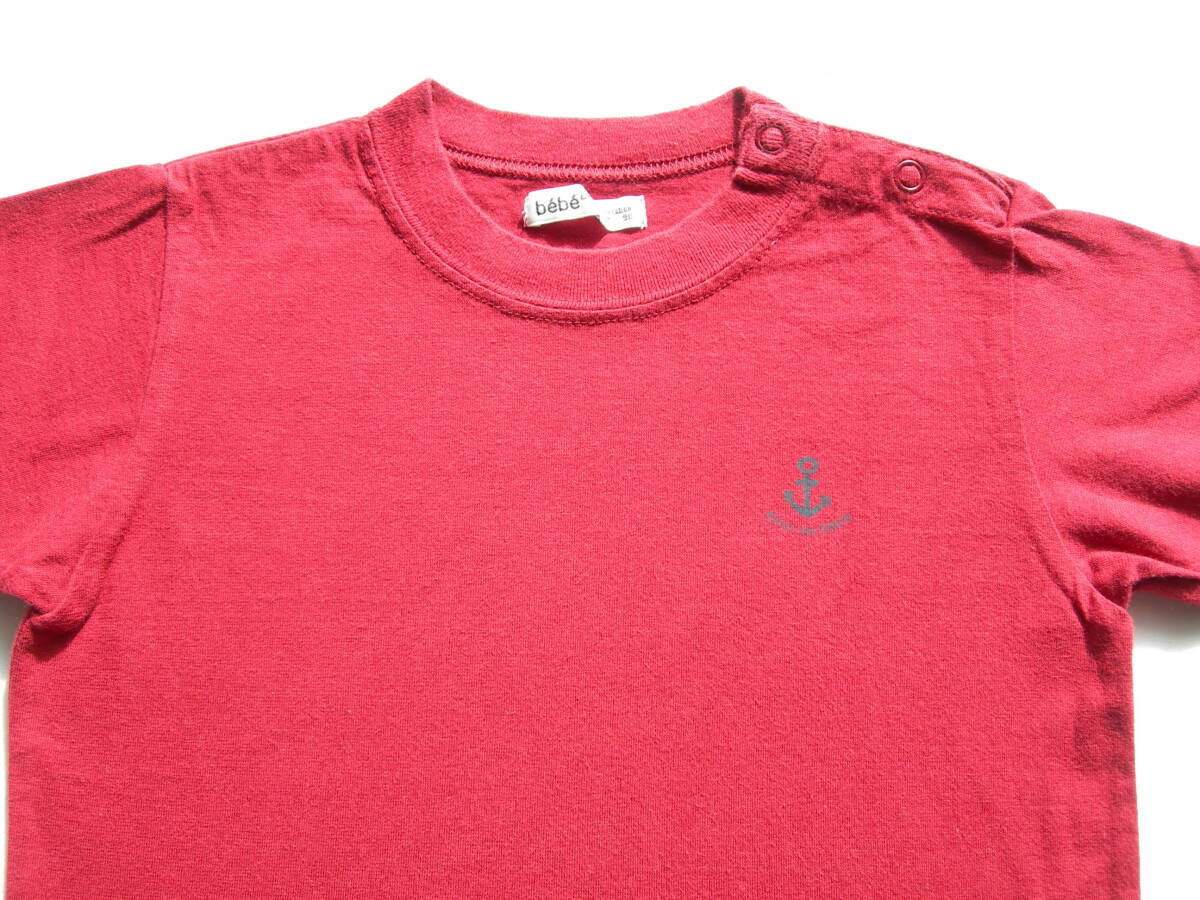 bebe　Tシャツ（赤）　サイズ90_画像3