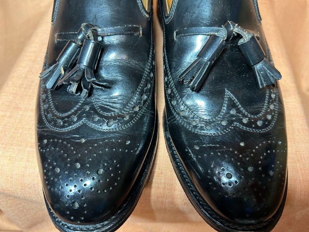 Regal リーガル 2243 ウイング タッセル ローファー ブラック 黒 25cm EE ビジネスシューズ 紳士靴☆ブラック 黒 REGALレザーソール の画像8