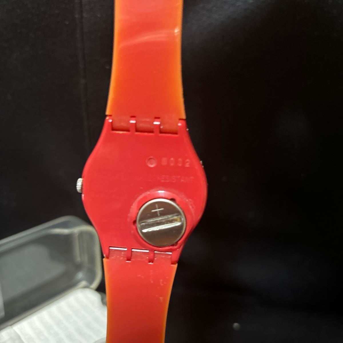 Swatch スウォッチ AG2009腕時計 オレンジ　レッド　電池交換済み　動作確認済み　_画像6