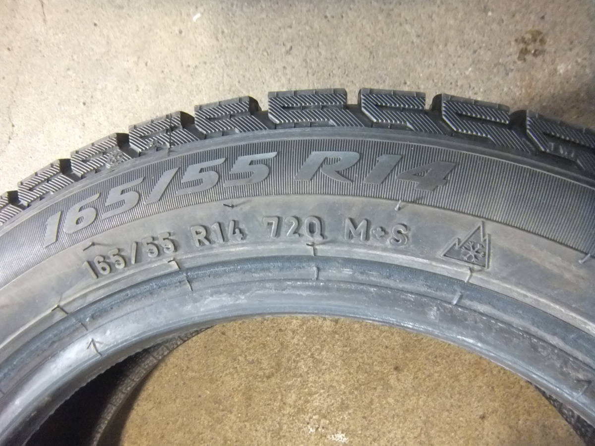 【6.3～5.2ミリ】165/55R14 ピレリ ICE ASIMMETRICO☆4本セット 40201-10 my18 検)ライフ ザッツ パレット ゼスト ヴィヴィオ ekスポーツ_画像7