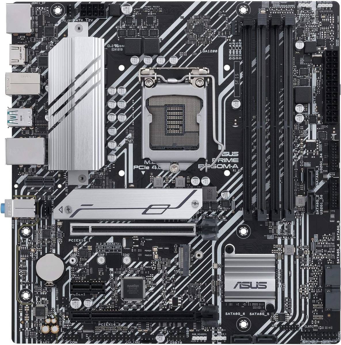 ASUS PRIME B560M-A LGA 1200 Intel B560 SATA 6Gb/s Micro ATX Intel Motherboard_画像1