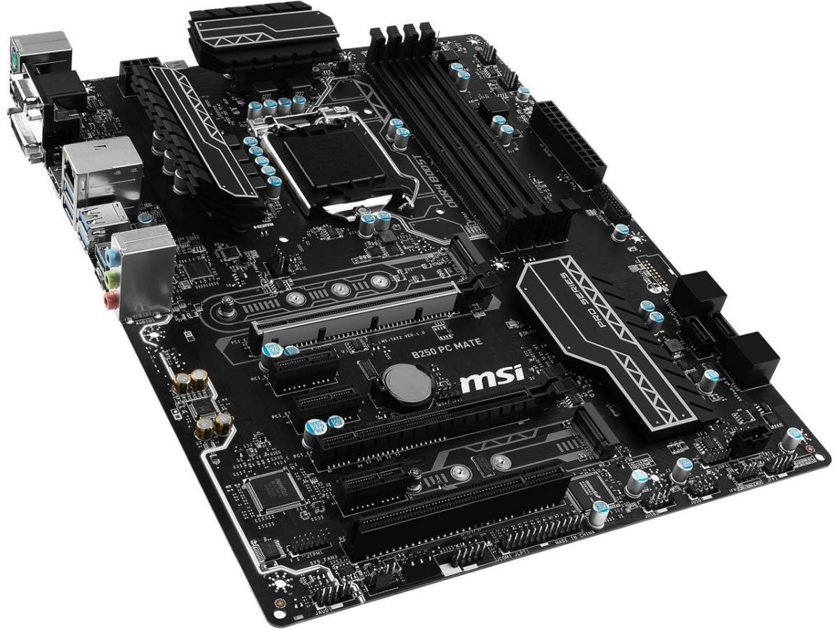 MSI B250 PC MATE LGA 1151 Intel B250 HDMI SATA 6Gb/s USB 3.1 ATX Intel Motherboard_画像3