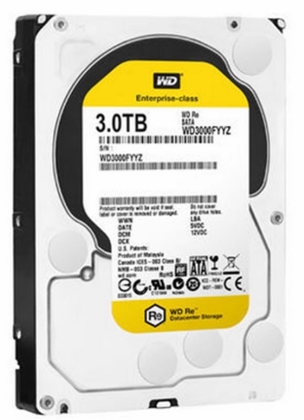 HDD Western Digital WD3000FYYZ 3TB 3.5インチ 7200rpm 6Gb/s SATA3 SATA 中古_画像1