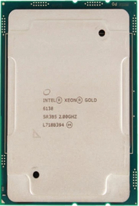 Intel Xeon Gold 6138 SR3B5 20C 2GHz 2.7/3.7GHz 27.5MB 125W LGA3647 DDR4-2666_画像1