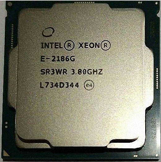 Intel Xeon E-2186G SR3WR 6C 3.8GHz 12MB 95W LGA1151 HD Graphics P630 DDR4-2666_画像1