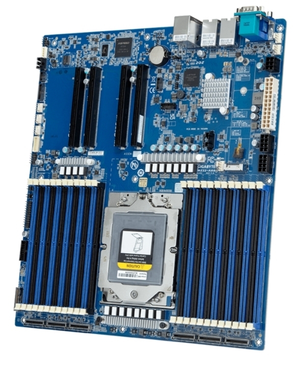 GIGABYTE MZ33-AR0 rev.1.0 E-ATX Socket SP5 LGA6096 AMD EPYC 9004 series processor Family DDR5 PCIe Gen5 x16 Motherboard