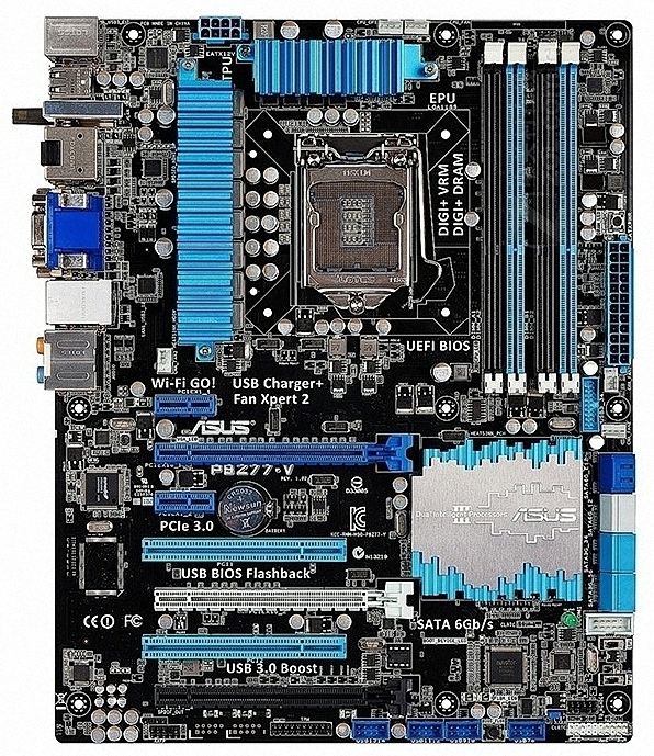 ASUS P8Z77-V LGA 1155 Intel Z77 HDMI SATA 6Gb/s USB 3.0 ATX Intel Motherboard_画像2