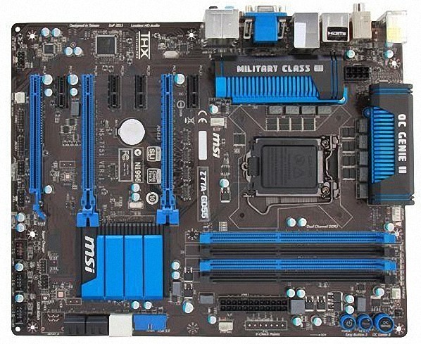 MSI MSI Z77A-GD55 LGA 1155 Intel Z77 HDMI SATA 6Gb/s USB 3.0 ATX Intel Motherboard