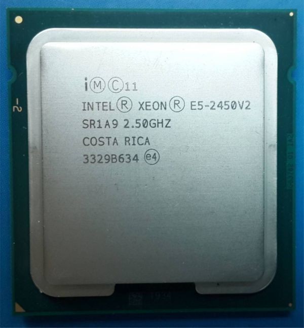 2個セット Intel Xeon E5-2450 v2 SR1A9 8C 2.5GHz 20MB 95W LGA 1356 DDR3-1600_画像1