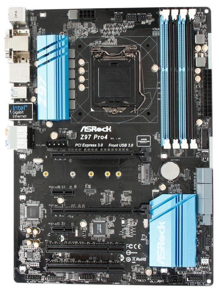 ASRock Z97 Pro4 LGA 1150 Intel Z97 HDMI SATA 6Gb/s USB 3.0 ATX Intel Motherboard_画像1