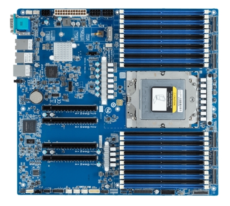 GIGABYTE MZ33-AR0 rev.1.0 E-ATX Socket SP5 LGA6096 AMD EPYC 9004 series processor Family DDR5 PCIe Gen5 x16 Motherboard
