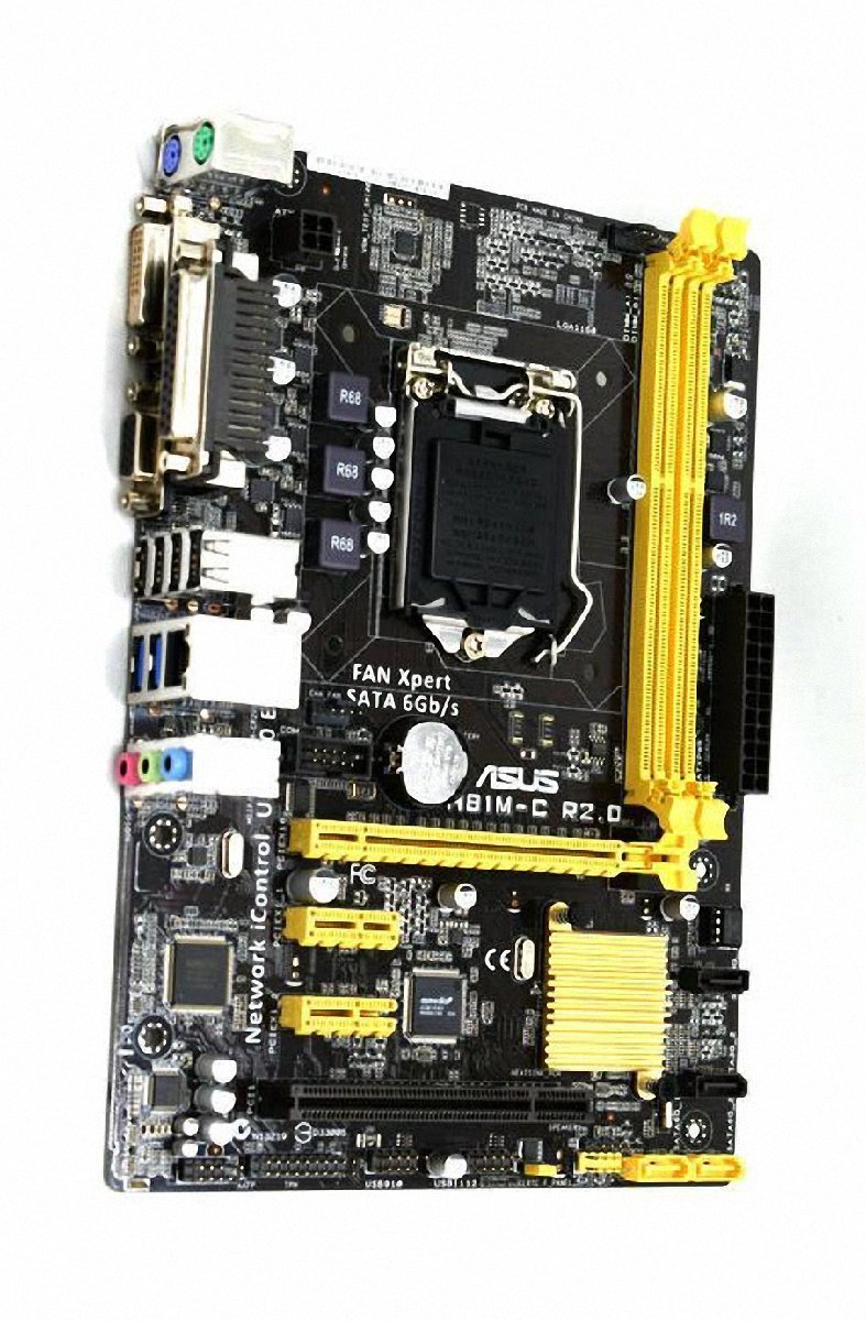 ASUS H81M-C R2.0 LGA1150 Intel H81 DDR3 DVI USB3.0 Micro ATX Intel Motherboard_画像1