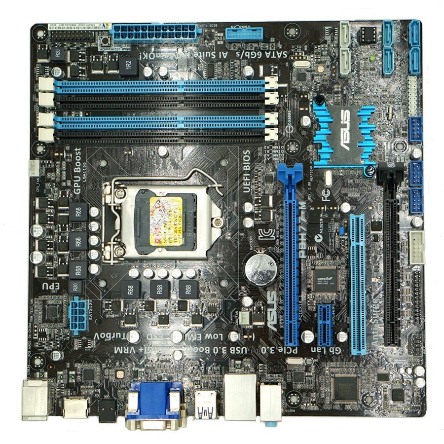 ASUS P8H77-M LGA 1155 Intel H77 HDMI SATA 6Gb/s USB 3.0 Micro ATX Intel Motherboard_画像1