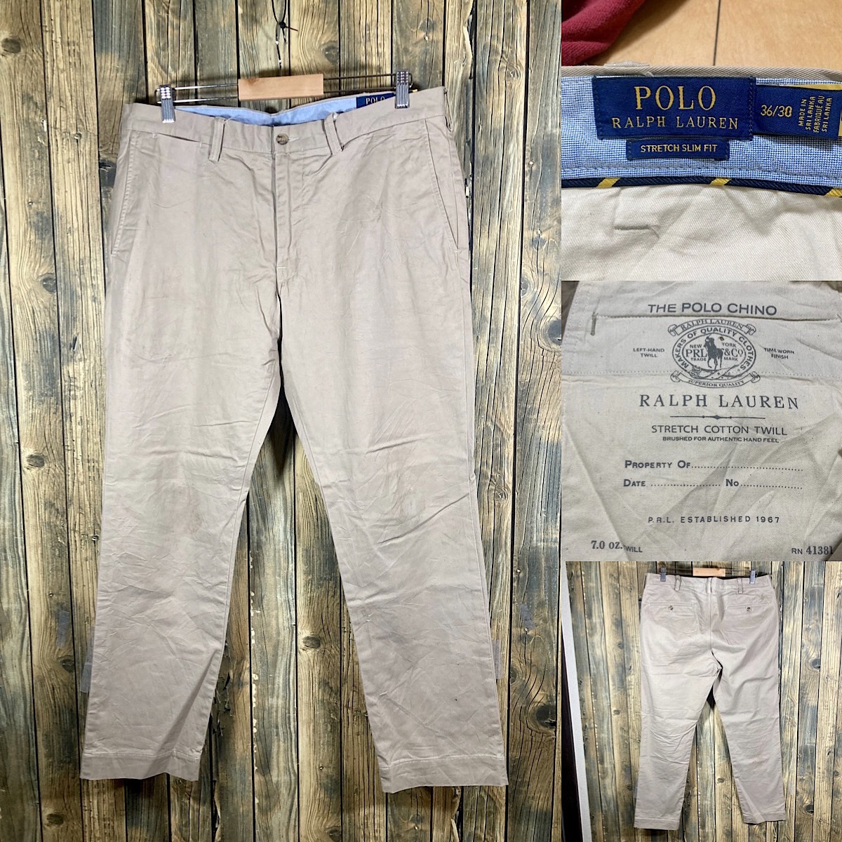 Polo Ralph Lauren　スラックス W36L30 アメリカ輸入 ビンテージ古着 ビッグサイズ Ralphローレン_画像1