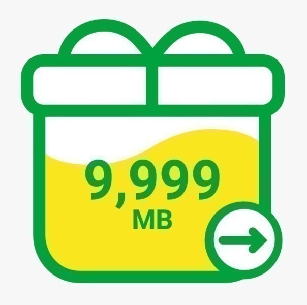 10GB mineo パケットギフト 9999MB 即決f_画像1