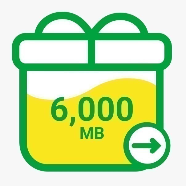 6GB mineo パケットギフト 6000MB☆即決_画像1