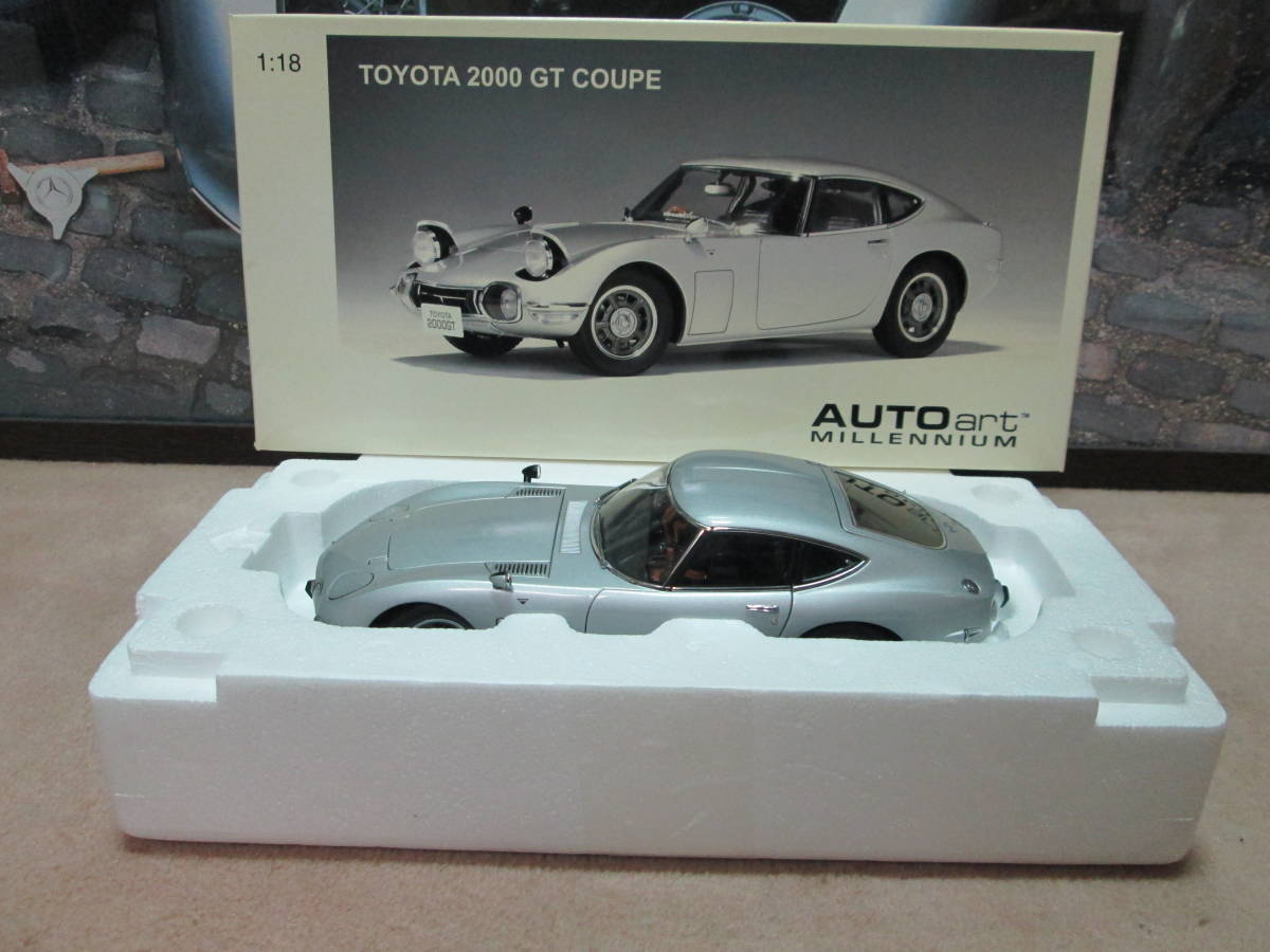 1/１８　「TOYOTA　２０００GT」！！「サンダーシルバーメタリック」 最初期ロット貴重な「エラー商品」！！ 「ＡＵＴＯart」_画像1