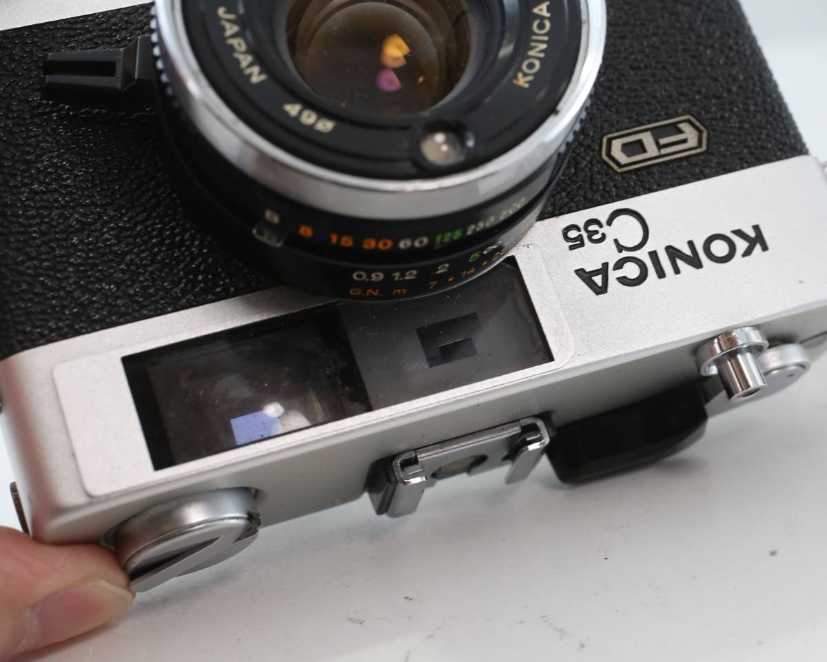 【現状品】コニカ KONICA C35 FD HEXANON 38mm F1.8 カメラ ジャンク扱い (331)_画像10