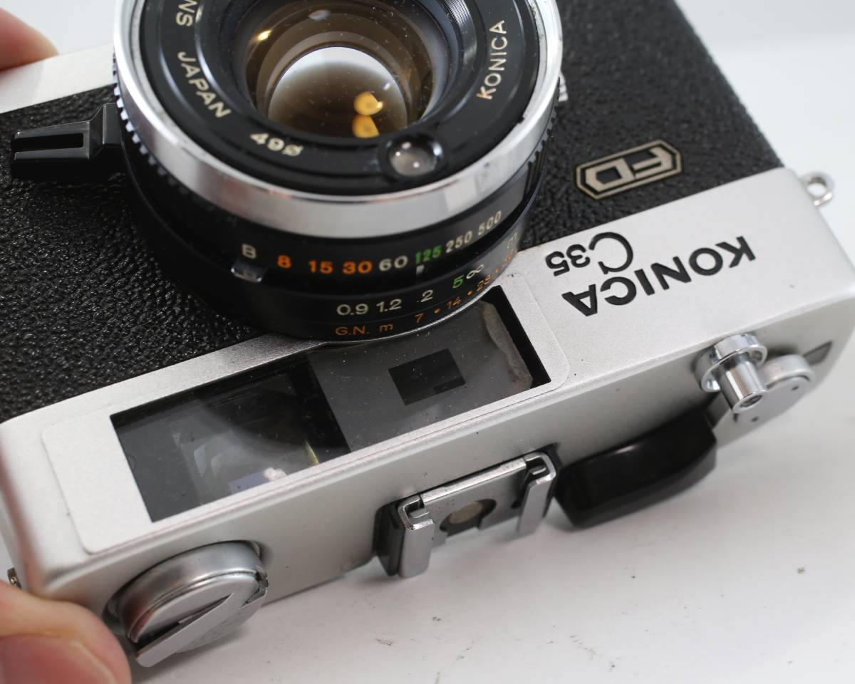 【現状品】コニカ KONICA C35 FD HEXANON 38mm F1.8 カメラ ジャンク扱い (331)_画像9