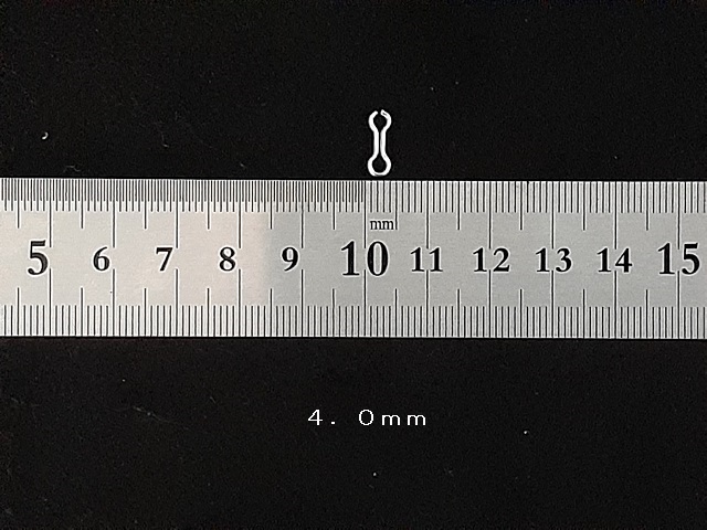 〇〇エイト環　ステンレス製Φ１．０ｍｍ×４．０ｍｍ×１１．０ｍｍ　１００個　ルアー・エギ・ジグヘッドの自作　ハンドメイド　8の字_画像2