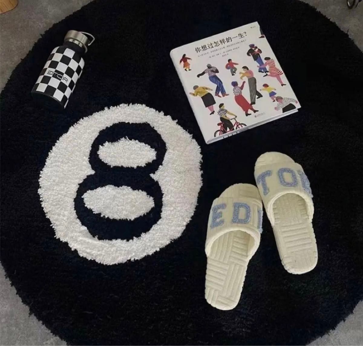 60 stussy 8ボール ラグ カーペット エイトボール ブラック 60 stussy 8ボール ラグ カーペット エイトボール ブラック