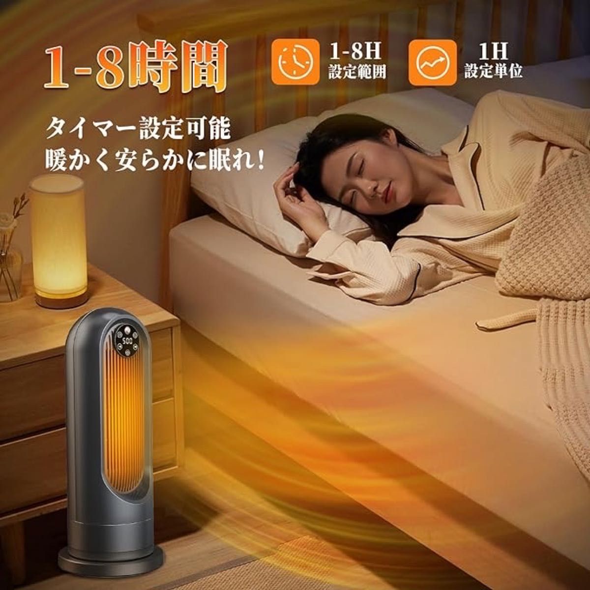 セラミックヒーター 人感センサー付 暖房器具 電気ヒーター 3段階温度調整  電気ファンヒーター