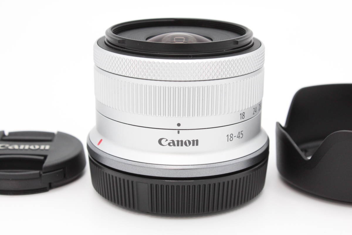 ＜＜フード付き！！＞＞【極美品】CANON キヤノン RF-S18-45mm F4.5-6.3 シルバー#LE2024027_画像1