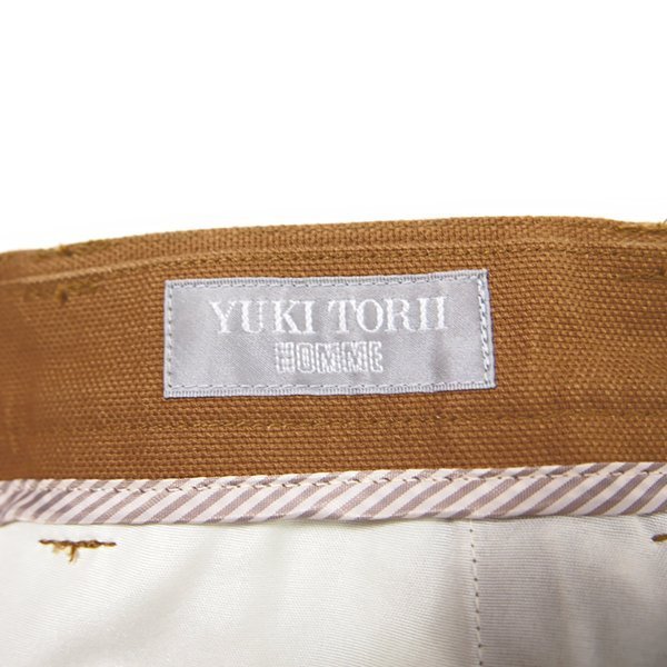 訳有 ユキトリイオム コットン キャンバス ストレッチ カーゴ パンツ 85(XL) 茶 【P28096】 メンズ YUKI TORII HOMME ワーク ミリタリー_画像8