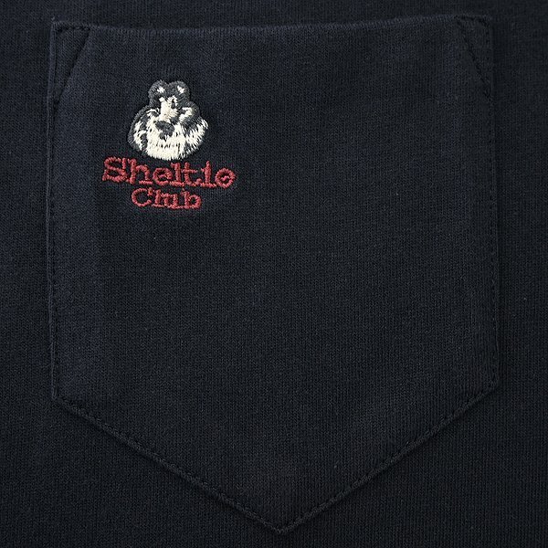 新品 シェルティークラブ 24SS 刺繍 ポケット 長袖 Tシャツ L 紺 【SH1441110_79】 春夏 Sheltie Club クルーネック ロンT カットソー_画像6