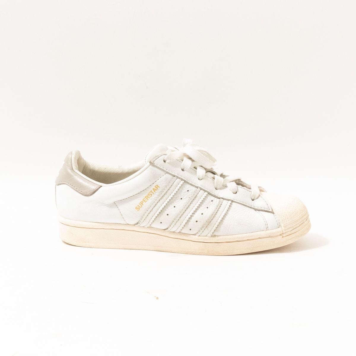 adidas SUPERSTAR スニーカー アディダス スーパースター ホワイト 紐履 定番 シンプル カジュアル スポーティ 靴 婦人 レディース 24cm_画像1