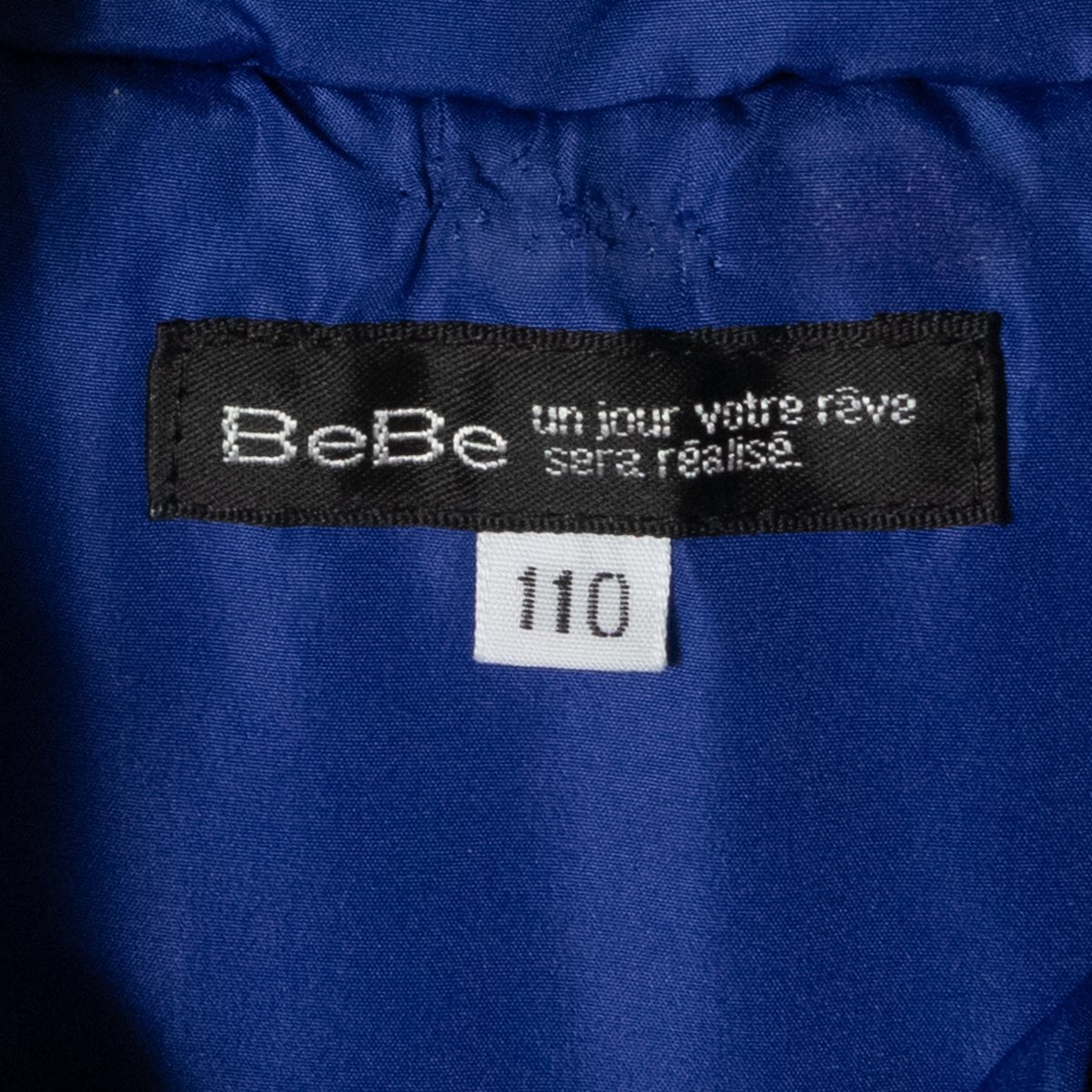BEBE Bebe Kids ребенок одежда с хлопком жакет 110 синий blue рукав ребра вышивка Logo внешний легкий . способ простой casual капот нет 