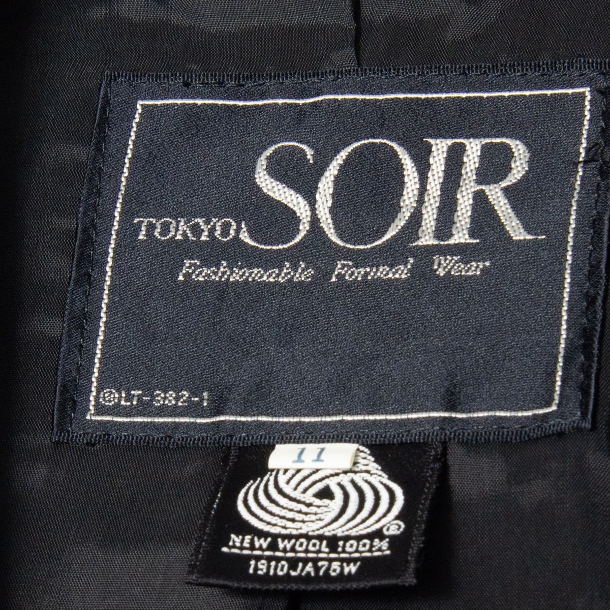 TOKYO SOIR Tokyo sowa-ru tailored jacket shoulder pad wool 100% formal party classical black black autumn winter 11 plain 