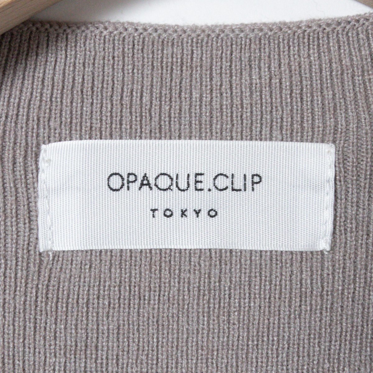 OPAQUE.CLIP オペークドットクリップ ウールMIX ボトルネックニット 38/M グレー レーヨン ナイロン ポリエステル 無地 シンプル 着回し 冬_画像2