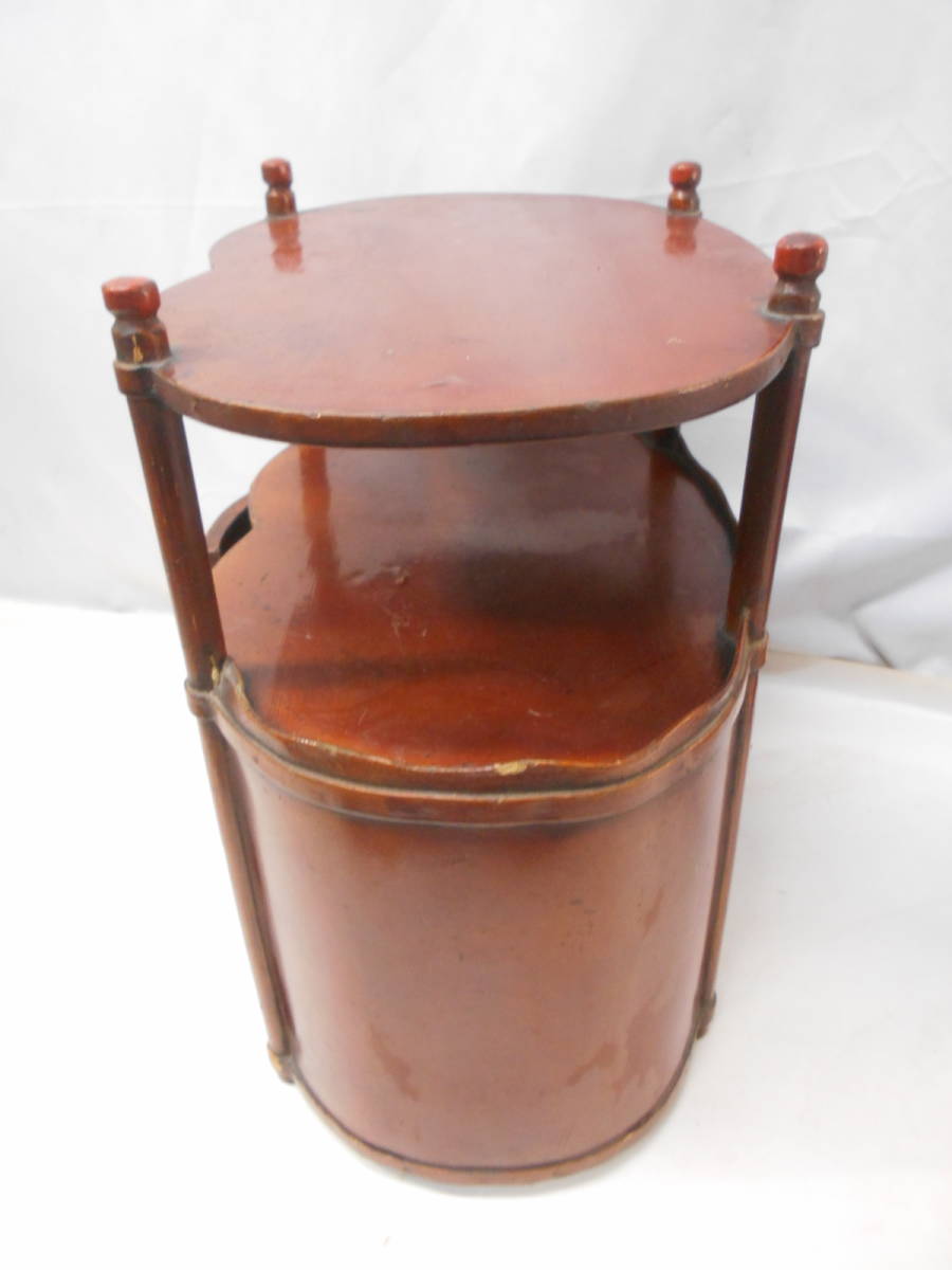 訳あってお買い得!30~80%OFF 木製漆塗り 時代 大雅堂4195 器局 高さ43㎝径42.5 煎茶道具入れ 木工、竹工芸