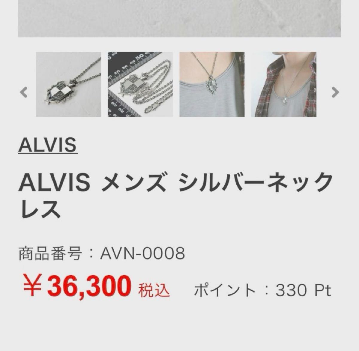 ALVISアルヴィス /ブラックジルコニアSILVER 925ネックレス