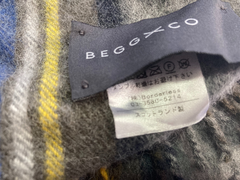 BEGG & CO ベグアンドコー◎スコットランド製 マフラー◎サイズF_画像4