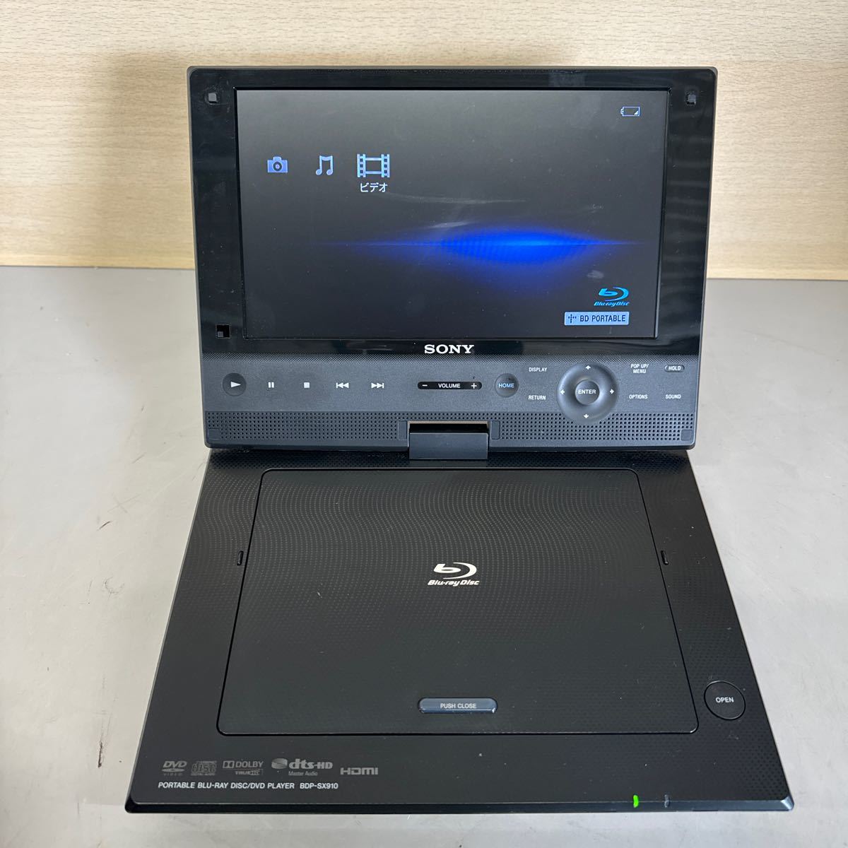 SONY ソニー BDP-SX910 ポータブルブルーレイプレーヤー 9V型 BVD/BD/CD/MP3 本体のみ_画像2