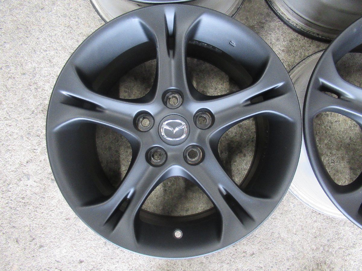 【RX-8】MAZDA 16X7.5J +50 5/114.3　【マッドブラック塗装】 純正ホイール　マツダマークメッキ　売切　特価　4本_画像3