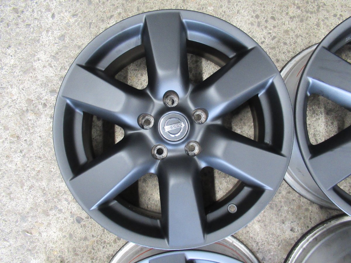 【エクストレイル 31系】 NISSAN純正カスタム 17X6.5J INSET +45 5/114.3 【マッドブラック塗装】 入替 引き取りOK