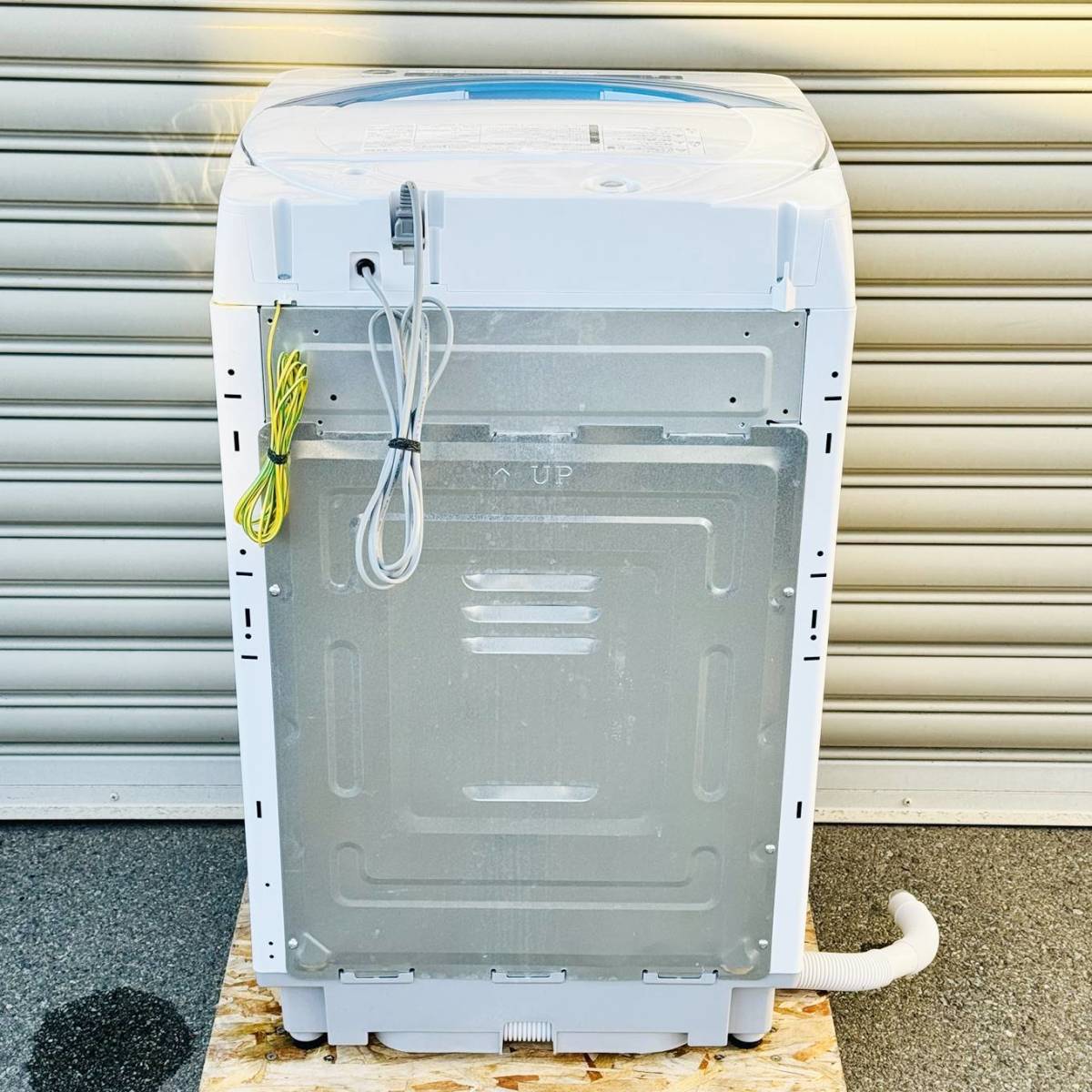 甲MJ17291　クリーニング済　動作確認済　2015年製　5.5㎏　シャープ　SHARP　全自動電気洗濯機　ES-GE55P-A　ホース付　ホワイト　白_画像8