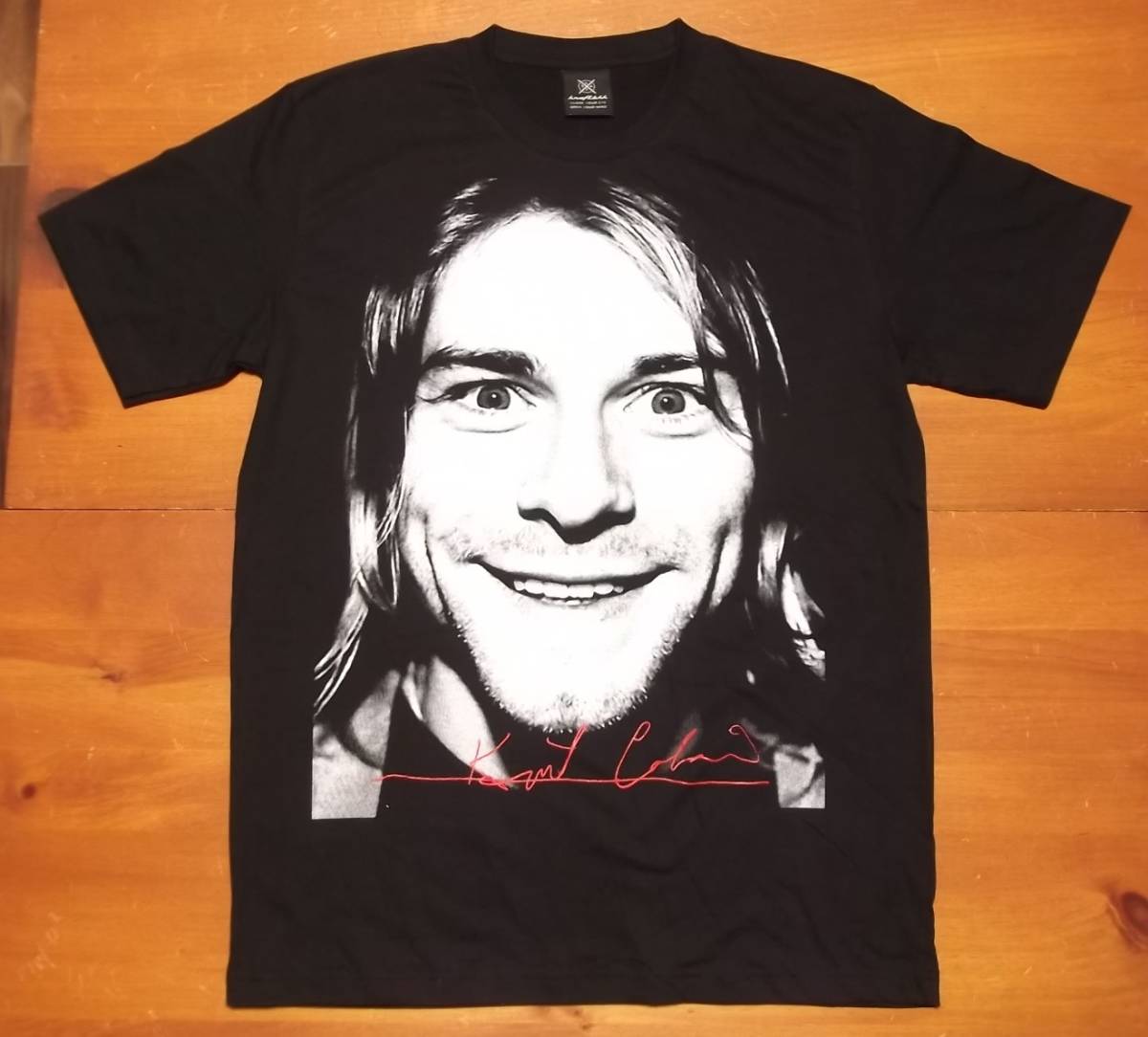 新品 【Kurt Cobain】 カートコバーン ニルヴァーナ Smells Like Teen Spirit 両面 プリント Tシャツ XL //グランジ ロックTシャツ バンド_画像1