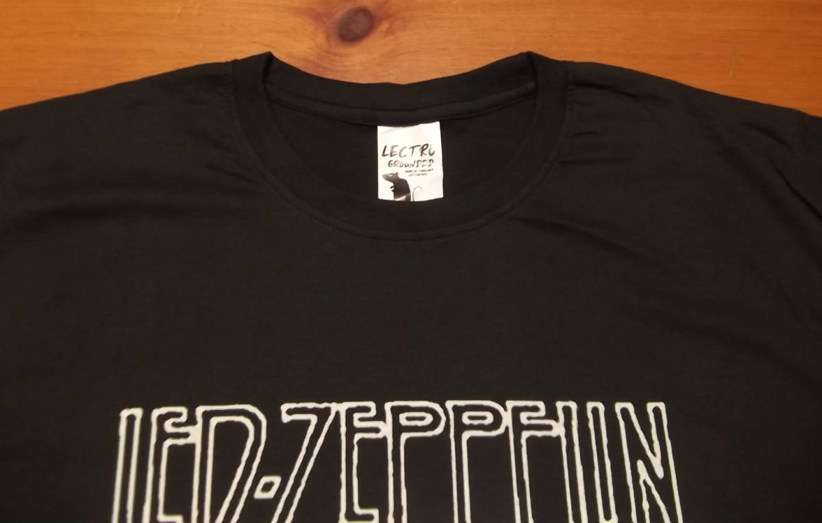 新品 【Led Zeppelin 】レッドツェッペリン ジミーペイジ ＆ ロバートプラント プリント Tシャツ L // ロックTシャツ バンドTシャツの画像3