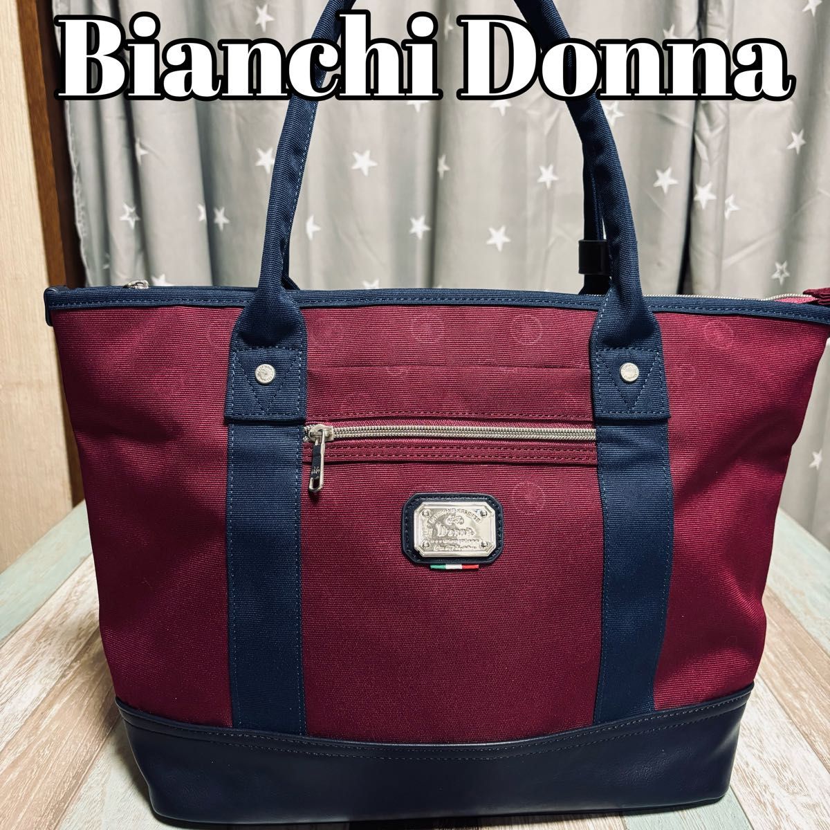 Bianchi Donna（ビアンキドンナ）トートバッグ　メタルロゴ入り