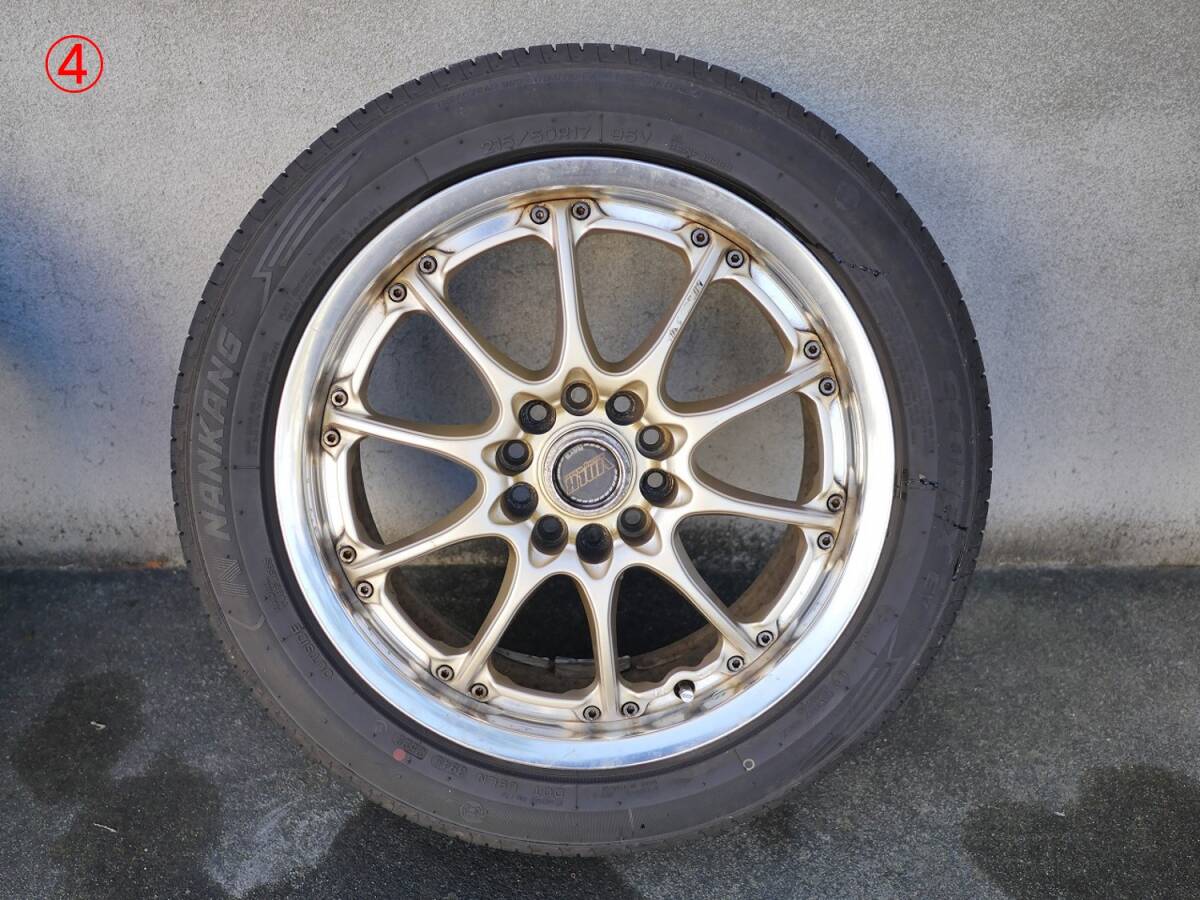 RAYS VOLKRACING GT-N 17×7J OFF+44 NANKANG NEV-1 ８部山 215/50R17 アクセラ アコード レヴォーグ ヴォクシー ステップワゴン_画像5