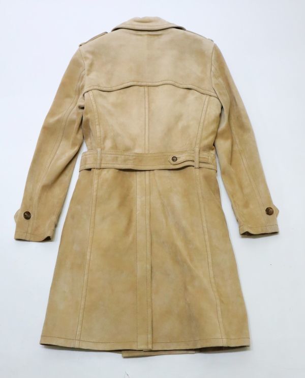 ★ 国内正規品 GUCCI トムフォード期 カウスエード ウールライナー付き トレンチコート グッチ SUEDE TRENCH COAT TOM FORD ベージュ 46_画像3