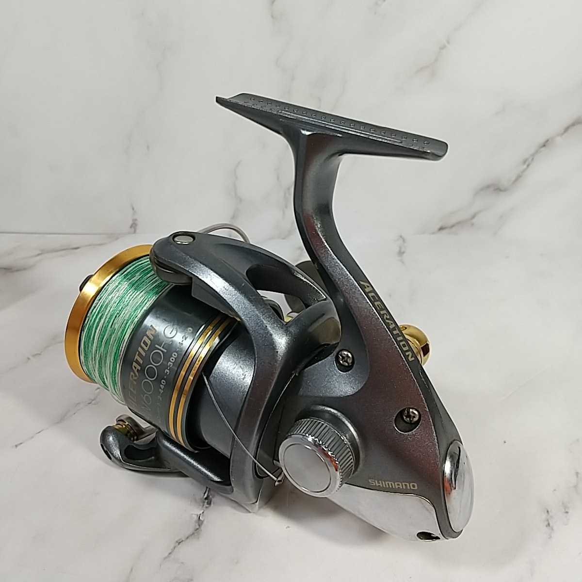 677●同梱NG SHIMANO ACERATION SW6000HG スピニングリール 説明書 袋 箱 シマノ アセレーション SW 6000HG リール 釣り具 フィッシング_画像2