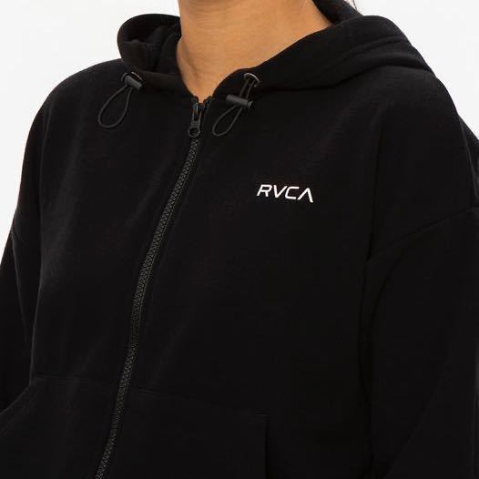RVCA パーカー　トレーナー　ジップアップ　レディースMサイズ　未使用　美品　ルーカ　ルカ　フーディトップス　長袖　スウェット　黒_画像10