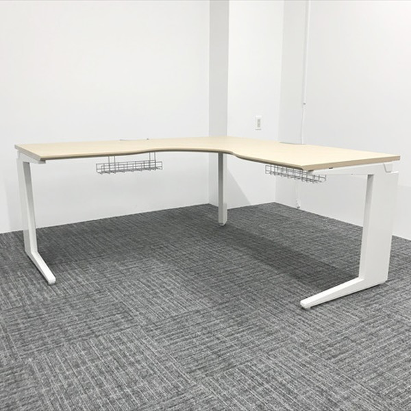 L character desk oka blur width 1600 Pro unit drawer less office desk OA desk plain used DL-864108B